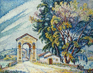 Le pont à Bourg-Saint-Andéol, 1926