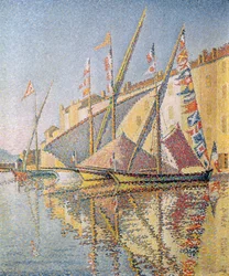 Voiliers dans le port de Saint-Tropez, 1893