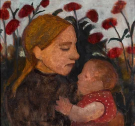 Jeune fille avec un enfant