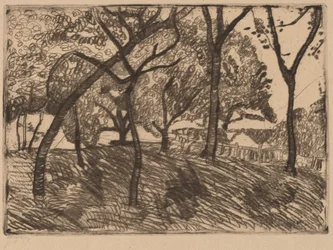 Paysage avec arbres