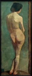Nu féminin debout de dos
