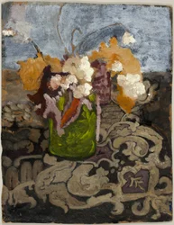 Nature morte avec vase vert
