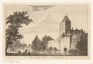 Vue de la tour Plompe à Utrecht, 1756