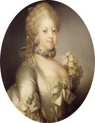 Portrait de Caroline-Mathilde de Grande-Bretagne 1751-1775, reine de Danemark, vers 1767