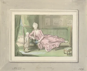 Troisième esquisse pour une peinture de Caroline Mathilde et Frédéric