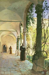 Dans les cloîtres du monastère Santa Maria Jesus, à Taormine