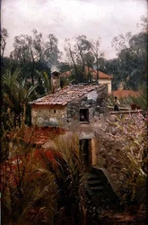 Scène italienne avec une villa