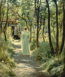 Marie dans le jardin