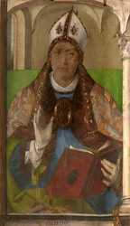 Ambroise de Milan (vers 340-397), saint Ambroise, archevêque de Milan, 1450-1503, 117 x 65, vers 1473-1475, Galleria nazionale delle Marche, Urbino