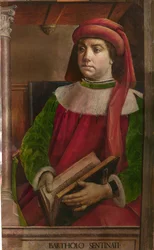 Bartole, en latin Bartolus de Saxoferrato (1313-1356). Dimensions : 95x57, vers 1473-1475, Galleria Nazionale delle Marche, Urbino