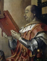 Portrait de Federico da Montefeltro (1422-1482) avec son fils Guidobaldo da Montefeltro (1472-1508)