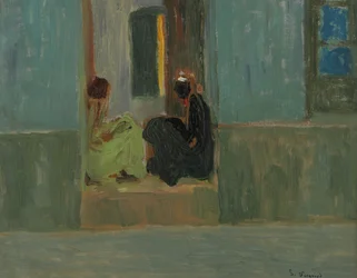 Femmes noires à la porte ou femmes noires dans le vestibule