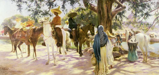 Jour de marché à San Gabriel, 1909, Mexique