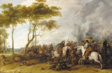 Une escarmouche de cavalerie