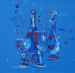 Nature morte en bleu