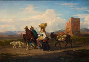 Paysage avec figures et ruine, 1837