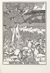 Rien de trop, des Fables de Fontaine, pub. 1905 (gravure)