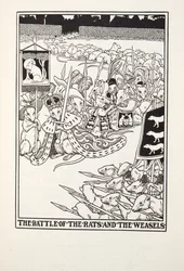 La Bataille des Rats et des Belettes, des Fables de Fontaine, pub. 1905