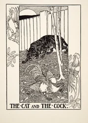 Le Chat et le Coq, tiré de Cent fables d