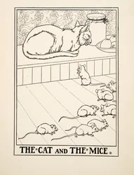 Le chat et les souris, de Cent fables d