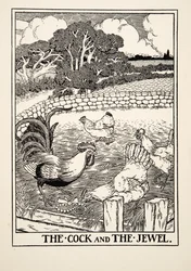 Le Coq et le Bijou, tiré de Cent fables d