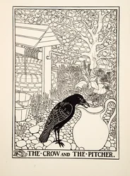 Le Corbeau et le Pichet, de Cent fables d