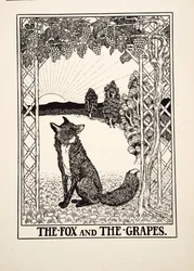 Le Renard et les Raisins, de Cent Fables d