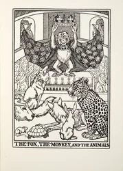 Le Renard, le Singe et les Animaux, des Fables de Fontaine, publié en 1905