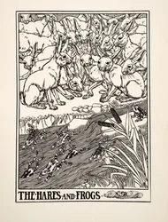 Les Lièvres et les Grenouilles, de Cent Fables d