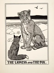 La Lionne et le Renard, de Cent Fables d