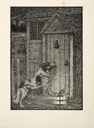 Le chien de Terre-Neuve, de A Hundred Anecdotes of Animals, pub. 1924
