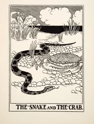 Le Serpent et le Crabe, tiré de Cent fables d
