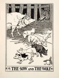 La truie et le loup, de Cent fables d