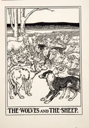Les loups et les moutons, de Cent fables d
