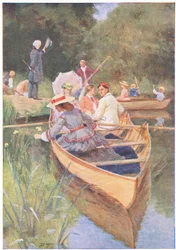 Laurie et Jo ramaient dans un bateau, de Les Quatre Filles du docteur March publié par Associated Newspapers Limited, vers 1940