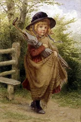 Fille au parapluie