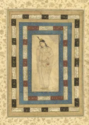 Une dame debout, Isfahan, c.1620-25