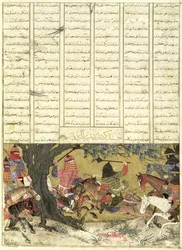 Ardashir combattant Bahman, le fils d