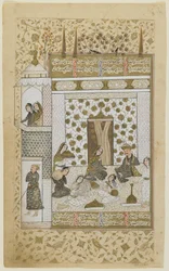 Bahram Gur et la princesse dans le pavillon blanc, d