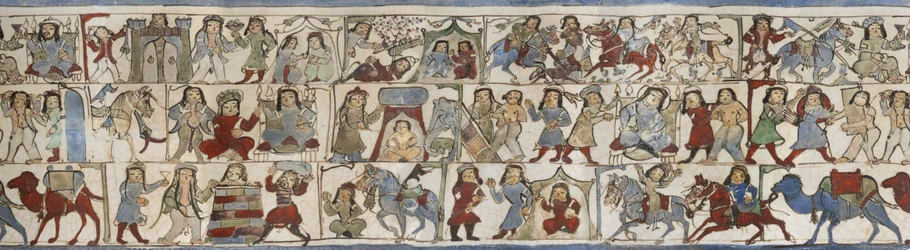 Gobelet représentant le "Shahnama", Kashan, Iran, période Saljuq, fin du XIIe siècle
