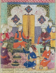 Illustration du Shahnama (Livre des Rois) par Abul-Qasim Manur Firdawsi (c.934-c.1020) 1619