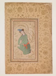 Jeune agenouillé, début du XVIIe siècle (aquarelle sur papier)
