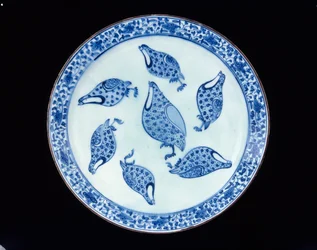 Plat de perdrix, Iran, période safavide, 18ème siècle