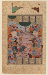 Rustam combattant Puladvand Div, folio d