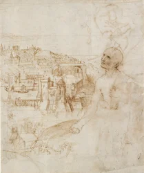 Vue de la ville de Pérouse, avec Saint Jérôme pénitent au premier plan, 1500-1504