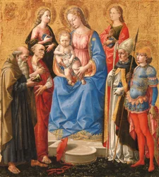 Madone et enfant avec six saints, fin des années 1440