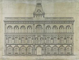 Concours du palais de justice du comté de Kings, Chicago, Illinois, Élévation