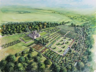 Château de Hylton, début du 18ème siècle, vers 1980-2010