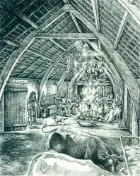 Maison paysanne médiévale, v. XIIIe-XVe siècle, v. 1980-2010