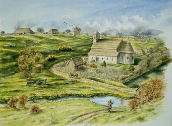 Village médiéval de Wharram Percy, fin du 12ème siècle